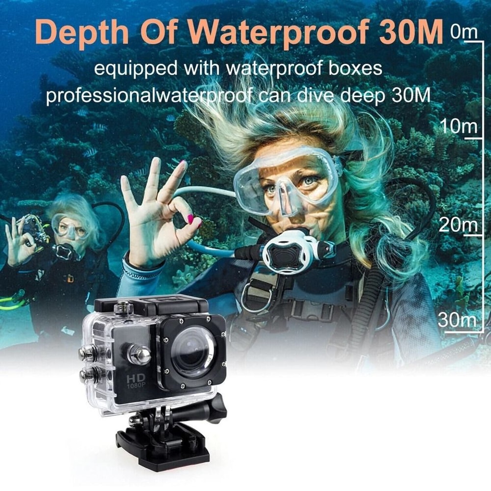 HD Action Sports Camera Waterproof Camcorder With WideAngle Lens 10