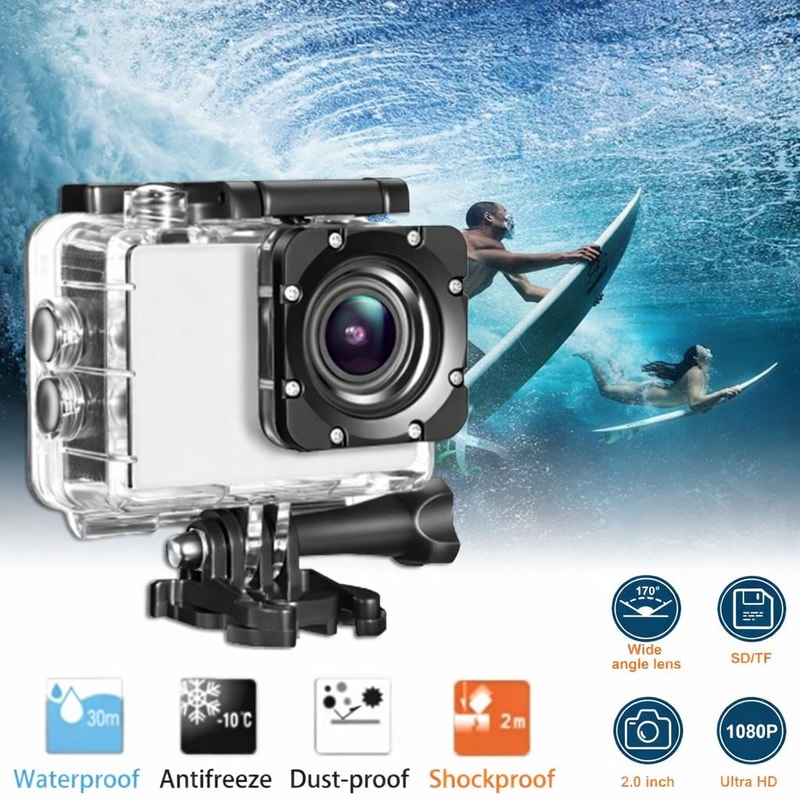 HD Action Sports Camera Waterproof Camcorder With WideAngle Lens 1