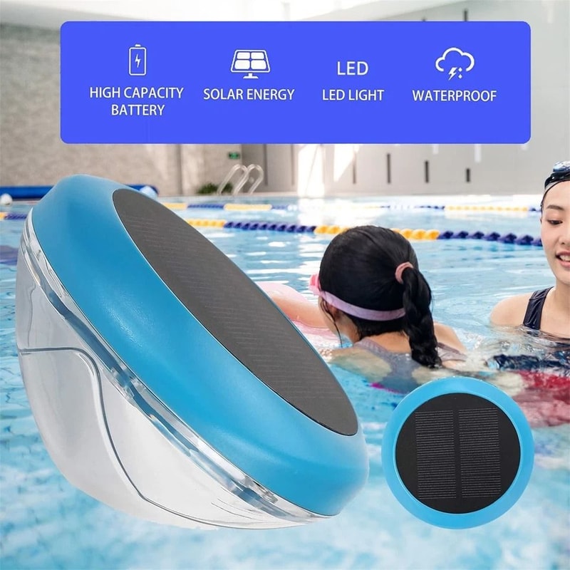 Solar LED RGB Floating Pool Lights Waterproof ColorChanging Outdoor Garden Lamps For Pool 5