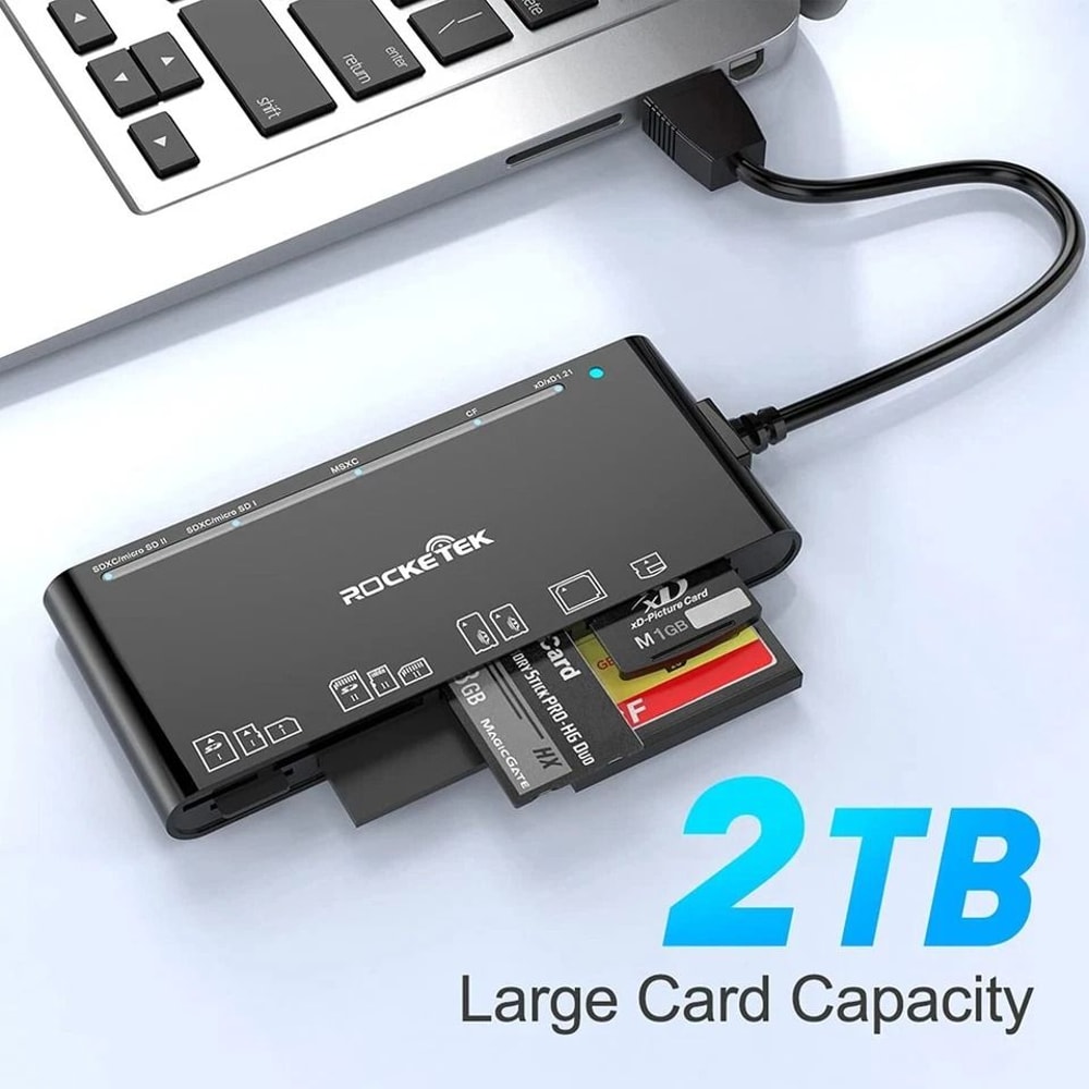 USB Memory Card Reader For SD Micro SD CF SDXC HighSpeed Adapter For Efficient Data Transfer 3