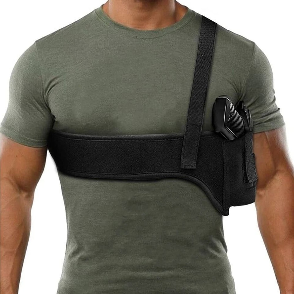 Tactical Concealed Carry Shoulder Waist Pistol Holster Adjustable Secure Versatile Gun Holder 0