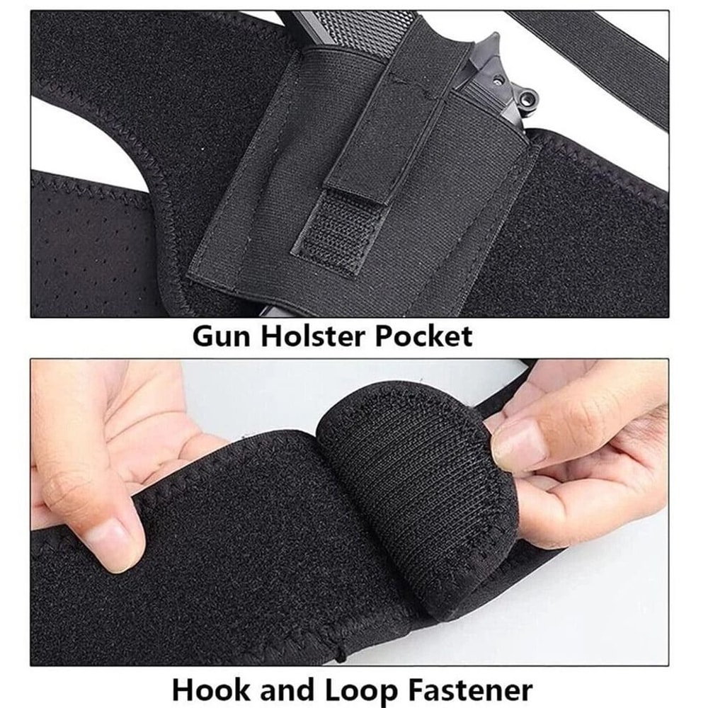 Tactical Concealed Carry Shoulder Waist Pistol Holster Adjustable Secure Versatile Gun Holder 8