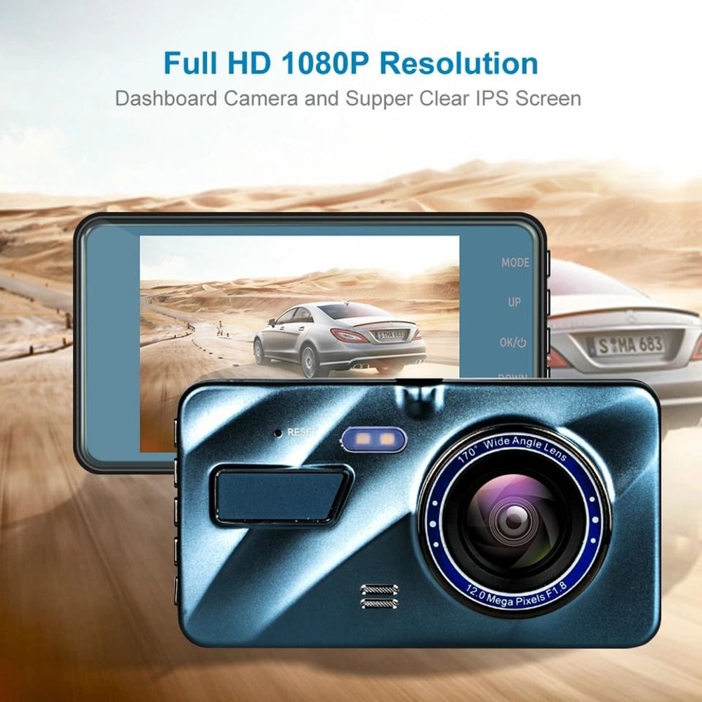 Touch Screen Dual Lens Dash Cam With Front And Rear Camera For Car DVR Recording 8