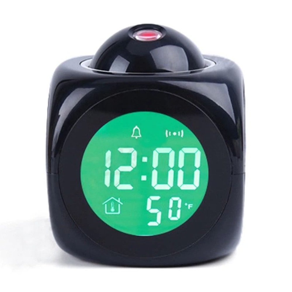 Smart Projection Alarm Clock With LED Display Voice Weather And USB Charging 7