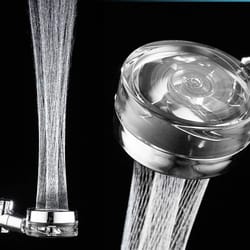 high-pressure adjustable turbine shower head for water saving & powerful spray
