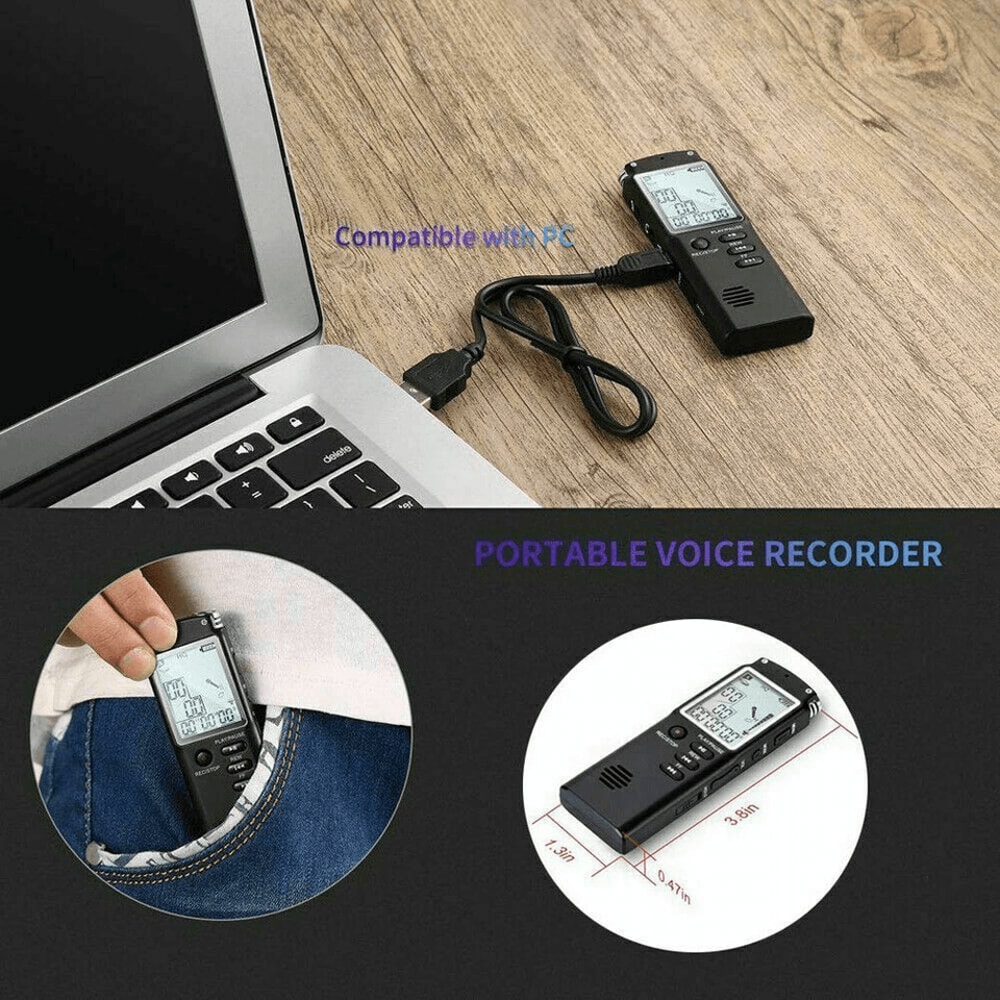 Digital Voice Recorder Mini Sound Player With Voice Activation For Lectures 9