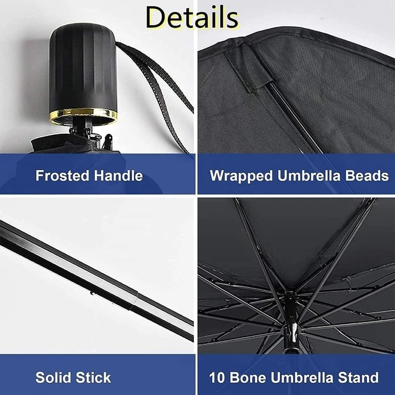 Premium Foldable Sun Shade Umbrella Windshield Cover With Superior UV Protection 1
