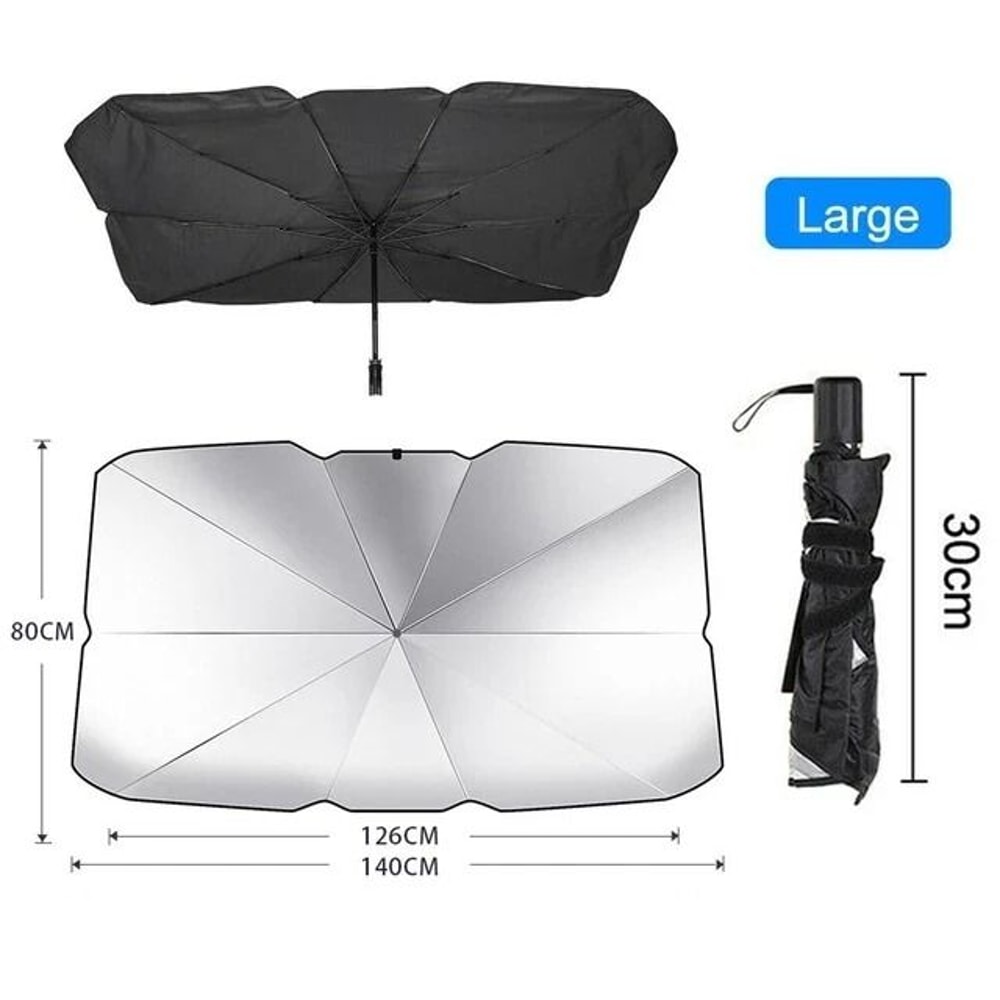 Premium Foldable Sun Shade Umbrella Windshield Cover With Superior UV Protection 10