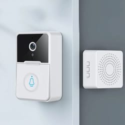 smart wifi doorbell camera with night vision and two ,way audio wireless video doorbell