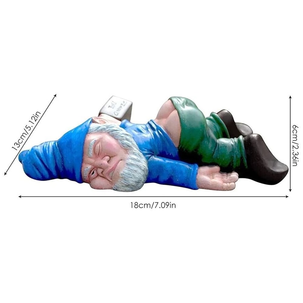 Funny Drunk Gnome Garden Decoration Resin Drunken Ornament For Yard Patio Lawn And Home Decor 5