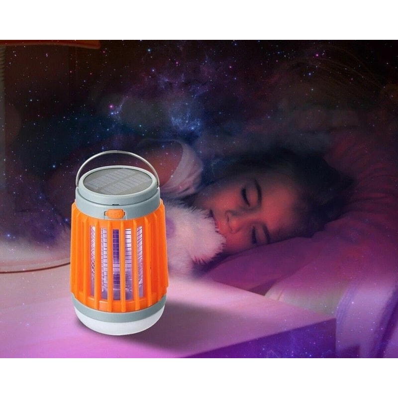 Solar USB Mosquito Killer Light Outdoor Insect Zapper Fly Trap Lamp 0