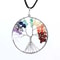 Tree Of Life Chakra Pendant Necklace Natural Healing Gemstone Crystal 7