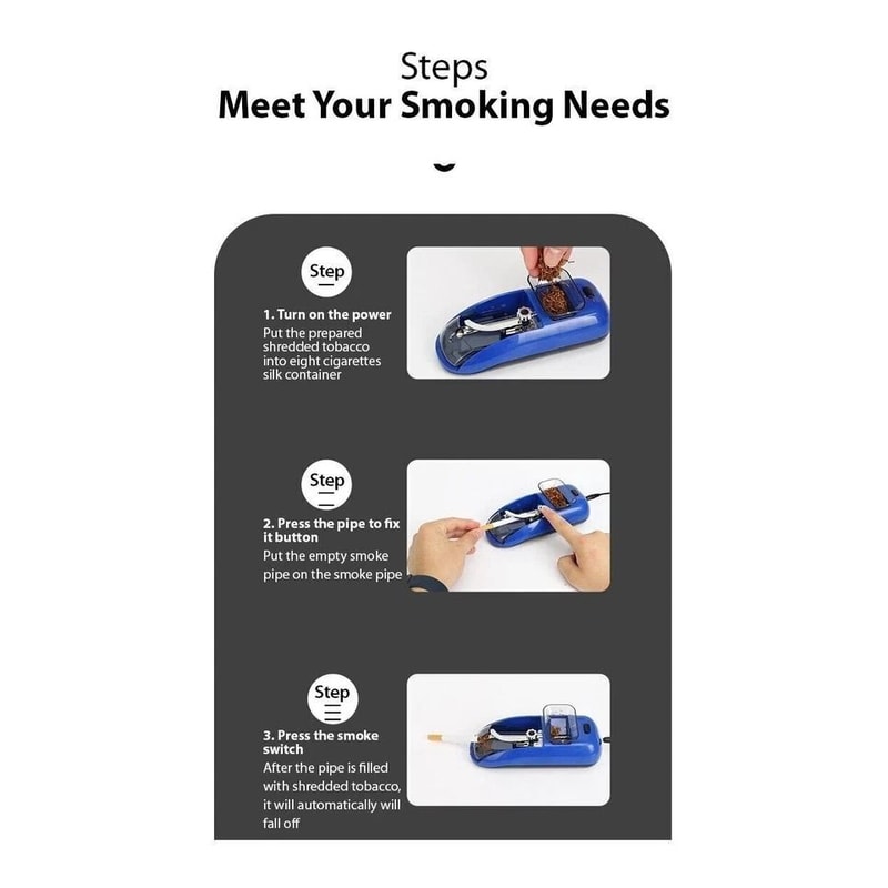 Automatic Electric Cigarette Rolling Machine DIY Tobacco Injector Maker 7