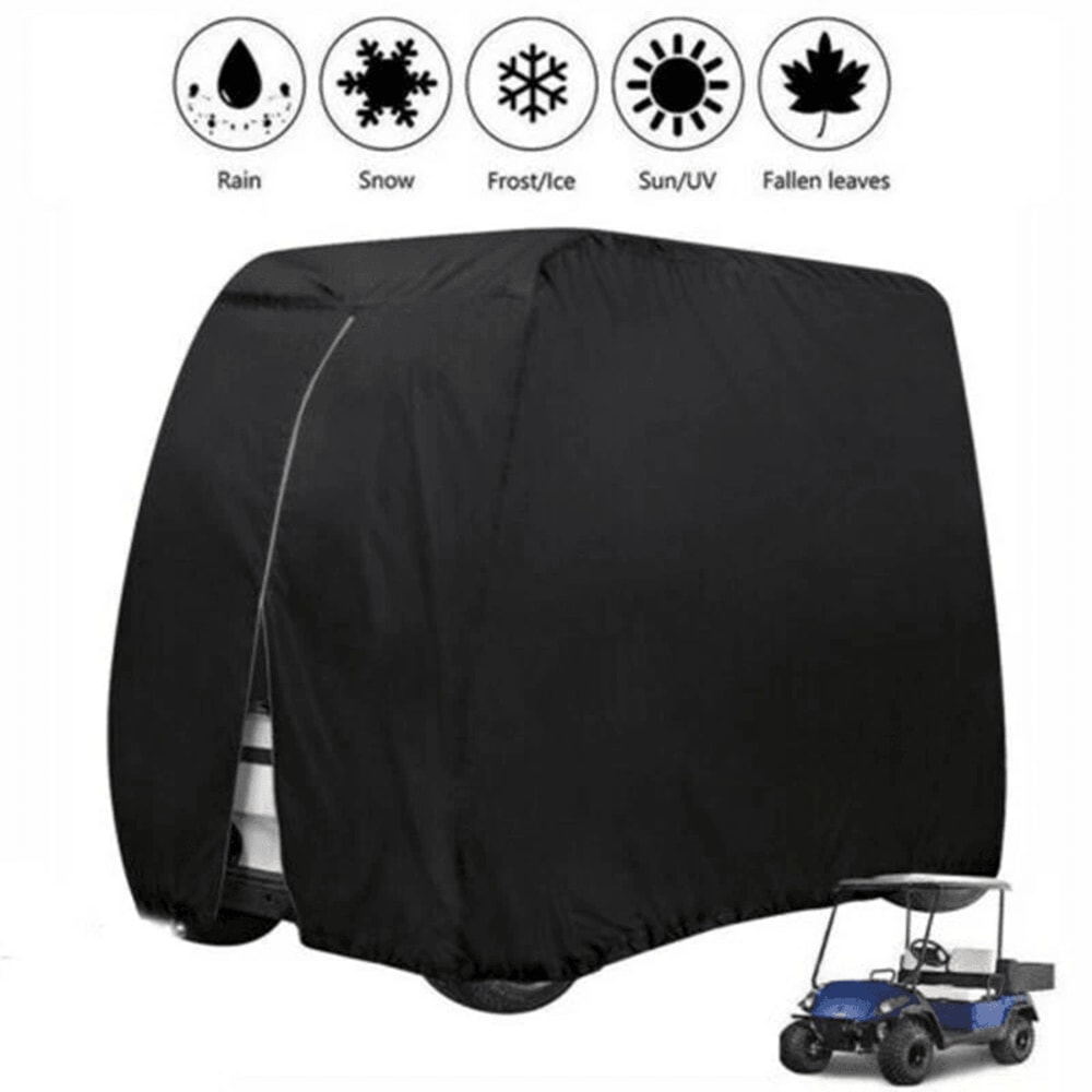 Waterproof Golf Cart Cover Fits EZ GO Club Car Yamaha Elastic Hem Zipper Access 11