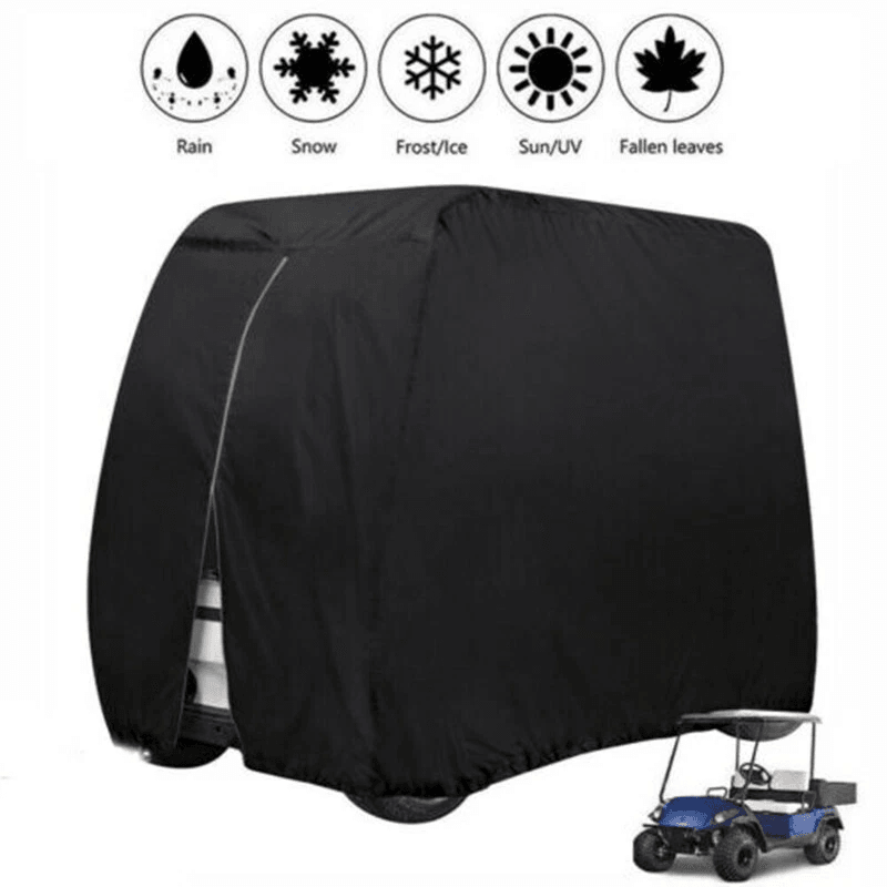 Waterproof Golf Cart Cover Fits EZ GO Club Car Yamaha Elastic Hem Zipper Access 11