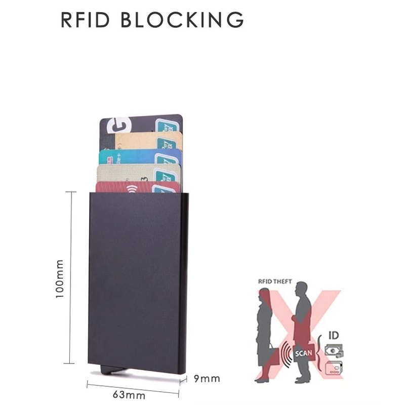 Mens RFID Blocking Wallet Carbon Fiber Slim Money Clip With Credit Card Holder Secure Stylish 1