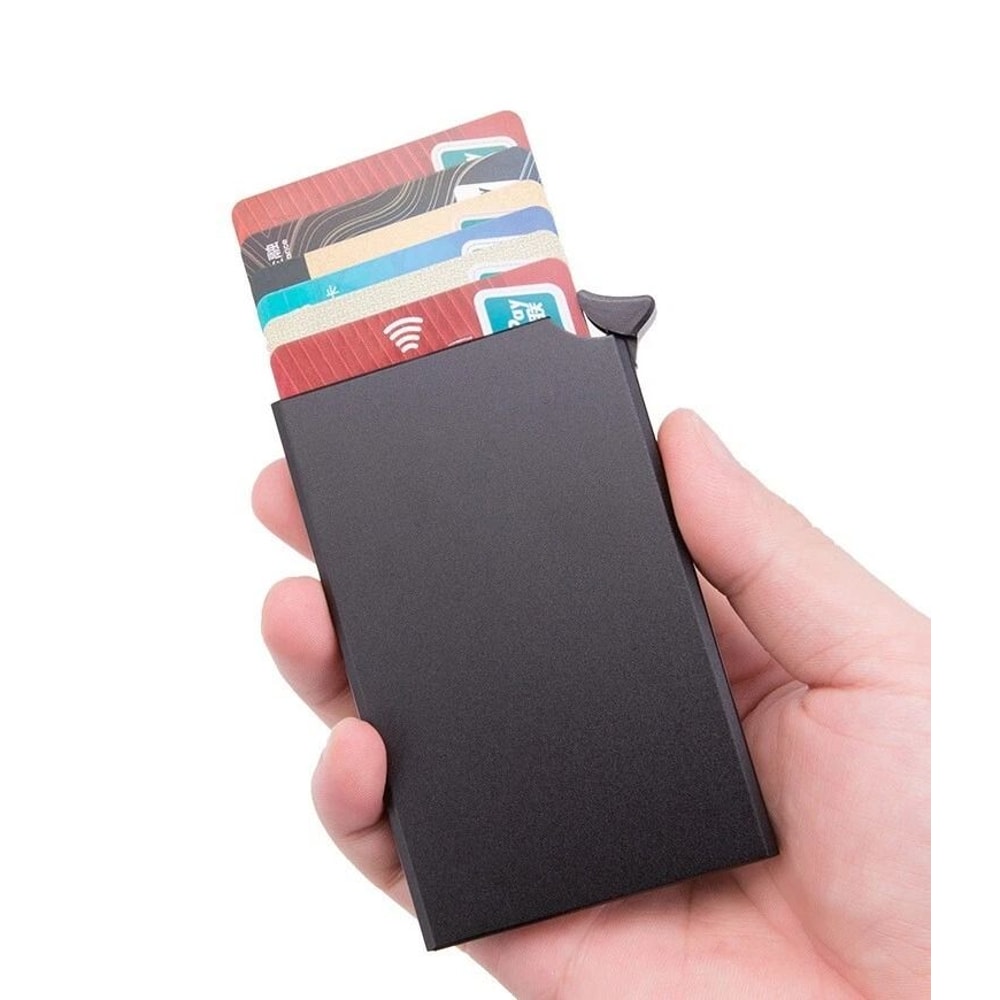 Mens RFID Blocking Wallet Carbon Fiber Slim Money Clip With Credit Card Holder Secure Stylish 3