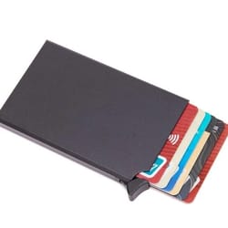 mens rfid blocking wallet carbon fiber slim money clip with credit card holder secure & stylish