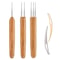 Bamboo Handle Crochet Needle Set For Dreadlock Hair Braiding Durable DIY Tool 10