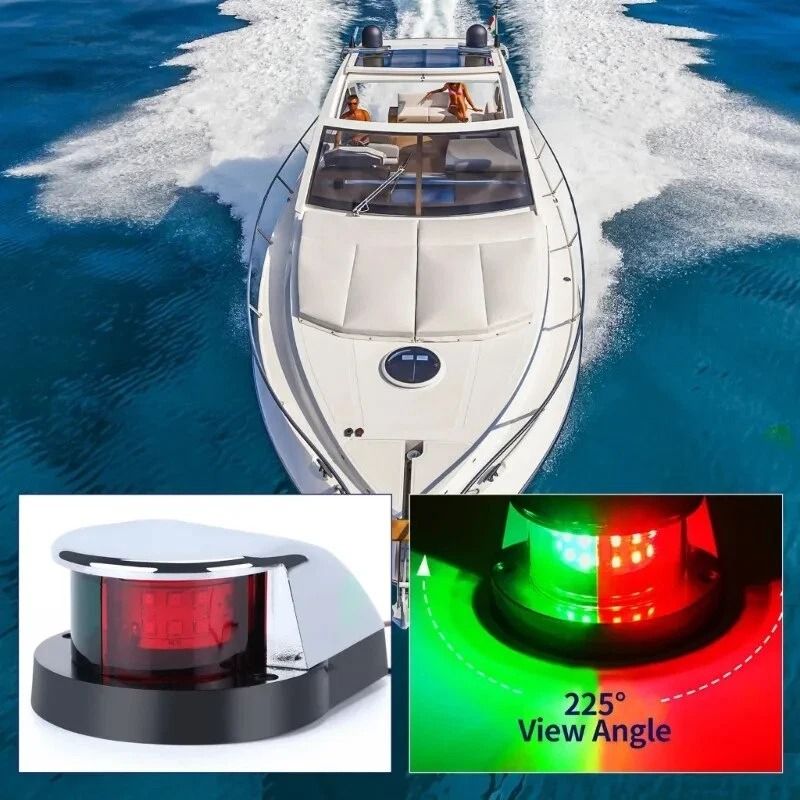 Waterproof LED Boat Navigation Light Red Green Marine Bow Lamp For Pontoon And Fishing Boats 3