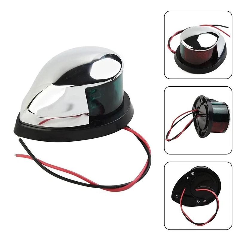 Waterproof LED Boat Navigation Light Red Green Marine Bow Lamp For Pontoon And Fishing Boats 8