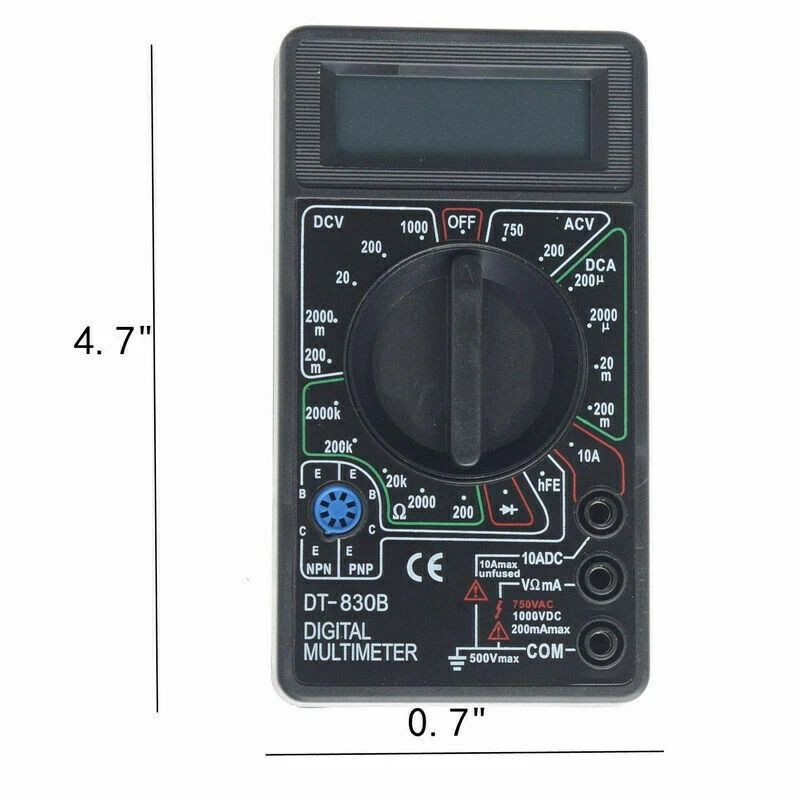 Digital Multimeter For ACDC Voltage Current And Resistance Tester Ohm Meter With Diode Check 3