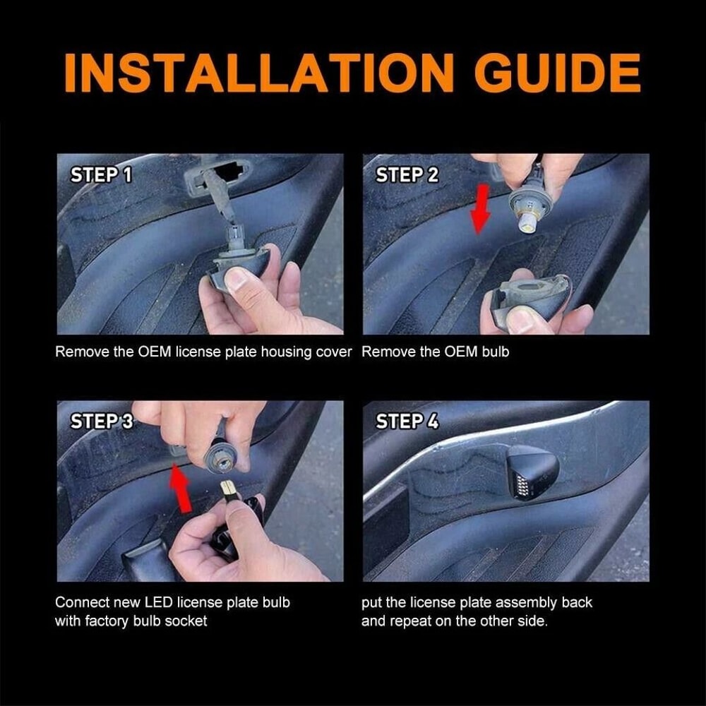 LED License Plate Light Lamp OEM Replacement With SMD LED Waterproof High Brightness 3