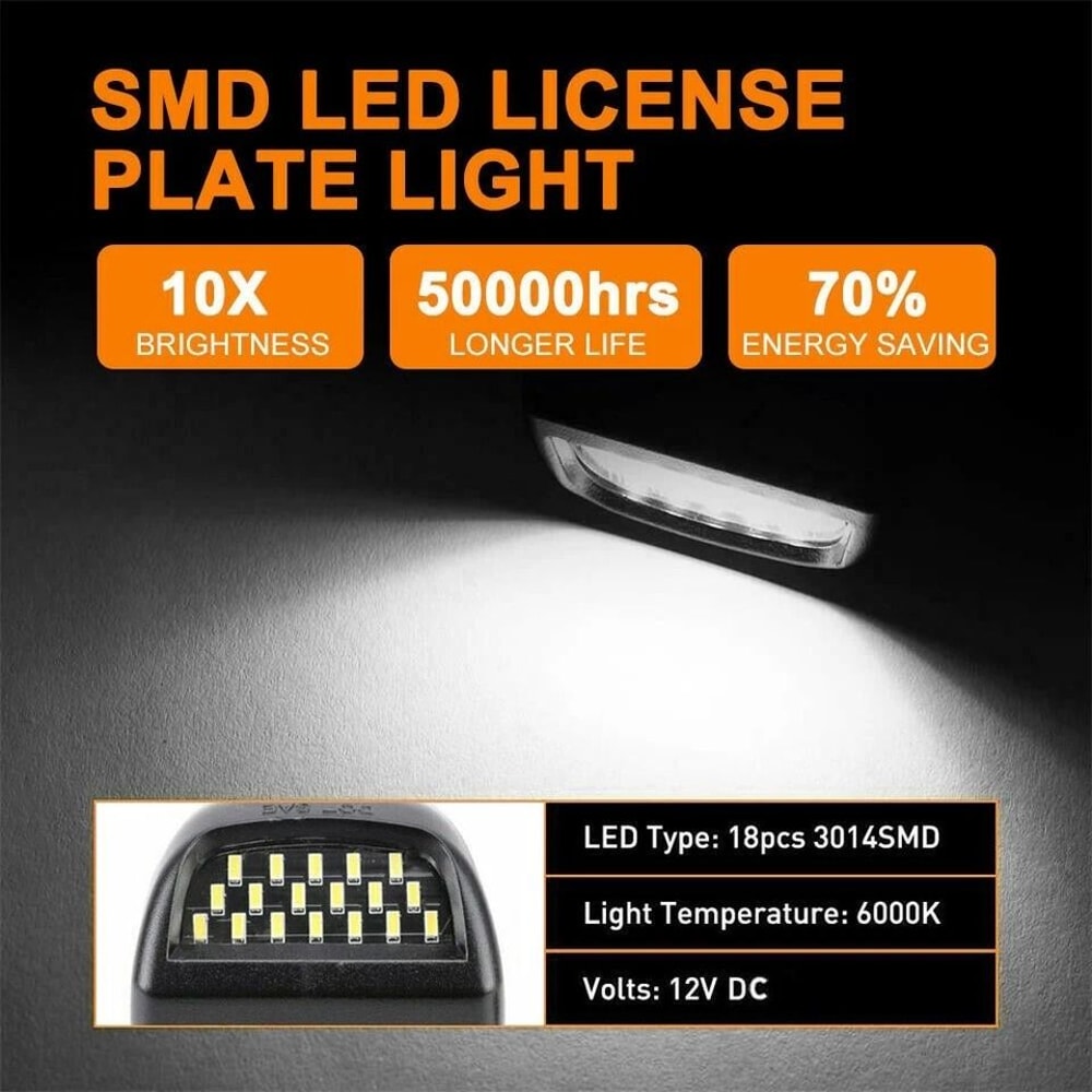 LED License Plate Light Lamp OEM Replacement With SMD LED Waterproof High Brightness 6