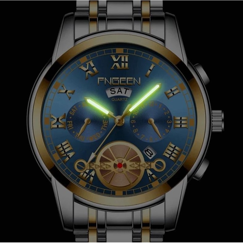 Mens Classic Stainless Steel Watch With Luminous Movement 5