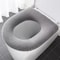 Winter Warm Toilet Seat Cover Soft Washable OShape Bidet Bathroom Mat 9