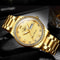 Luxury Gold Mens Watch Waterproof Stainless Steel Quartz Analog Watch Classic Business Dress Timepi 0