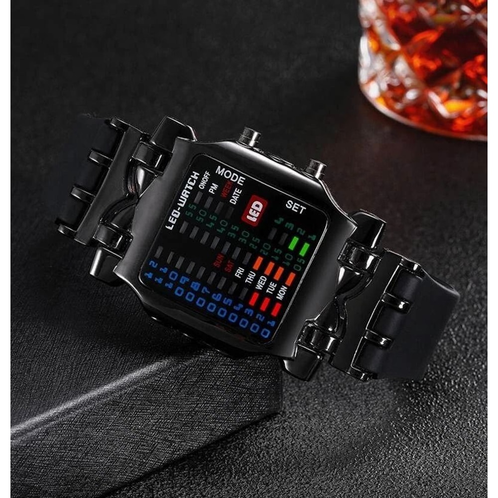 Luxury Mens LED Sports Date Digital Quartz Wristwatch Waterproof Bracelet Watch 3