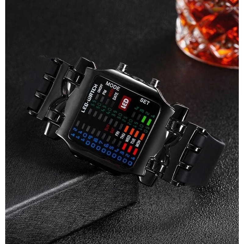 Luxury Mens LED Sports Date Digital Quartz Wristwatch Waterproof Bracelet Watch 3
