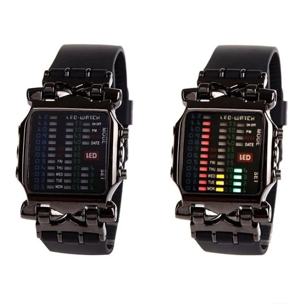 Luxury Mens LED Sports Date Digital Quartz Wristwatch Waterproof Bracelet Watch 8