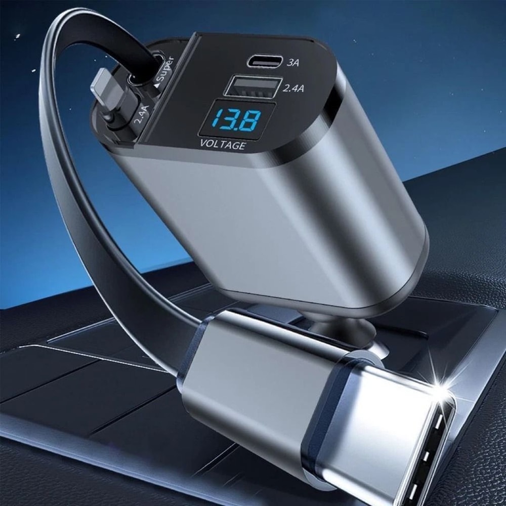 Car Charger Fast Charging Adapter With USB TypeC Dual Ports 4