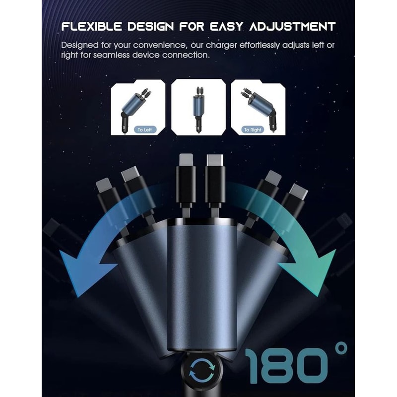 Car Charger Fast Charging Adapter With USB TypeC Dual Ports 17