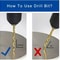 HSS Titanium Coated Twist Drill Bit Set With Quick Release Hex Shank For Metal Wood 9