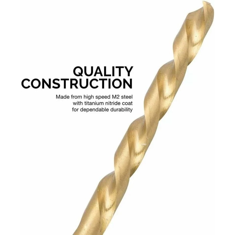 HSS Titanium Coated Twist Drill Bit Set With Quick Release Hex Shank For Metal Wood 5