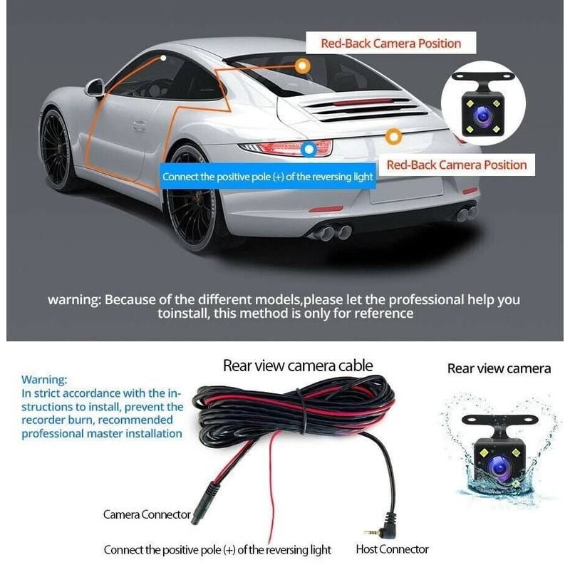 Dual Lens HD Car DVR Dash Cam With GSensor And Rearview Video Recorder 10