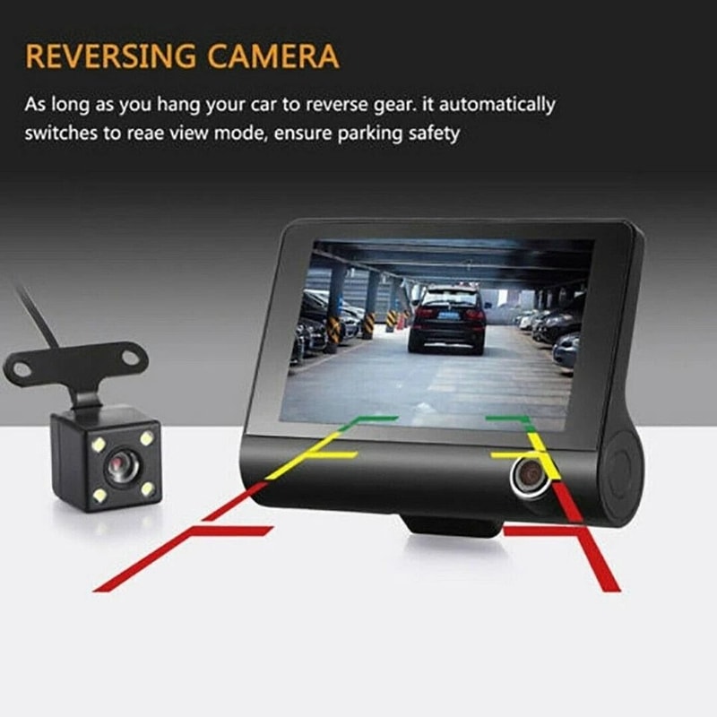 Dual Lens HD Car DVR Dash Cam With GSensor And Rearview Video Recorder 4