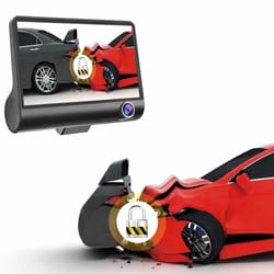 dual lens hd car dvr dash cam with g-sensor and rearview video recorder