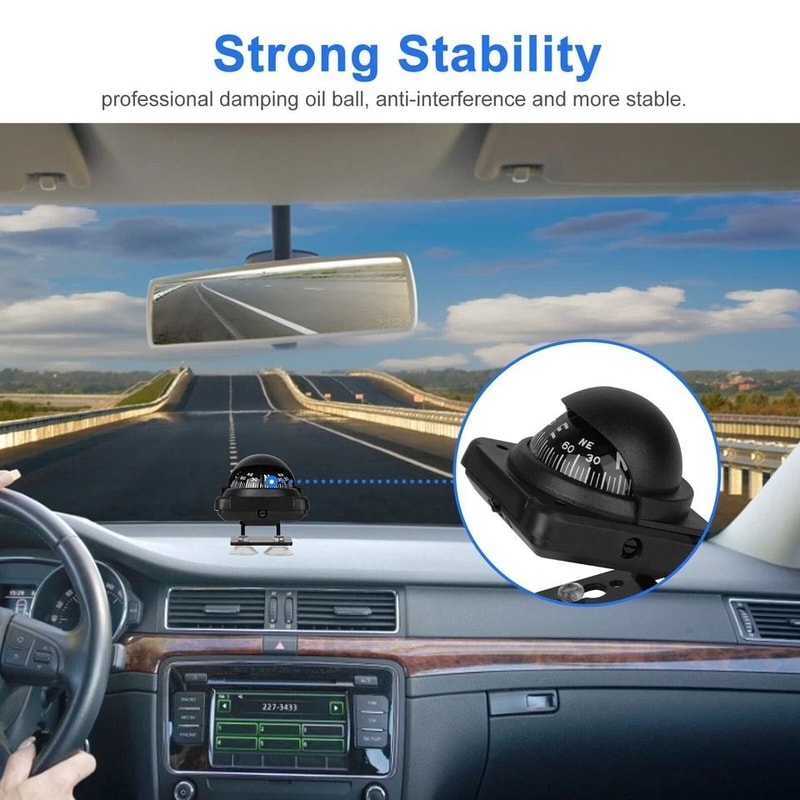 Adjustable Vehicle Dashboard Navigation Compass Ball For Marine Truck Boat 7