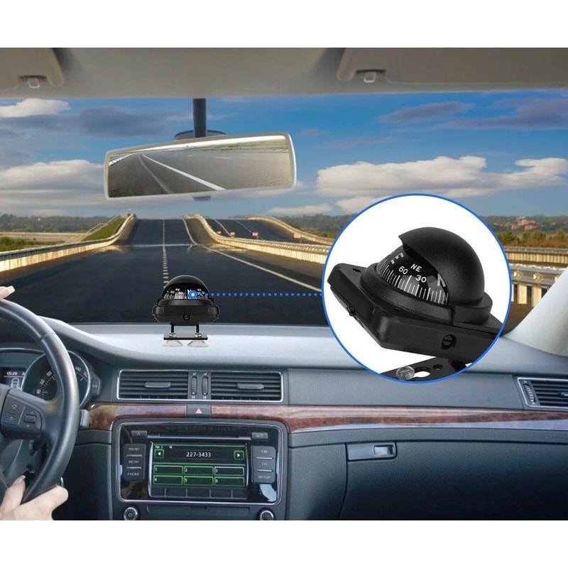 Adjustable Vehicle Dashboard Navigation Compass Ball For Marine Truck Boat 0