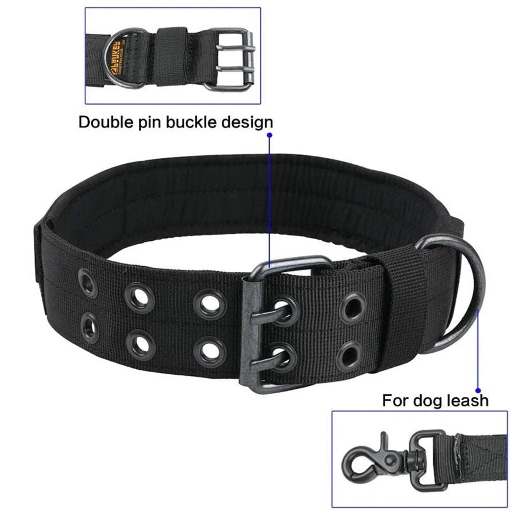 Heavy Duty Tactical Dog Collar For Large Breeds MilitaryGrade K9 Collar With Metal Buckle 6