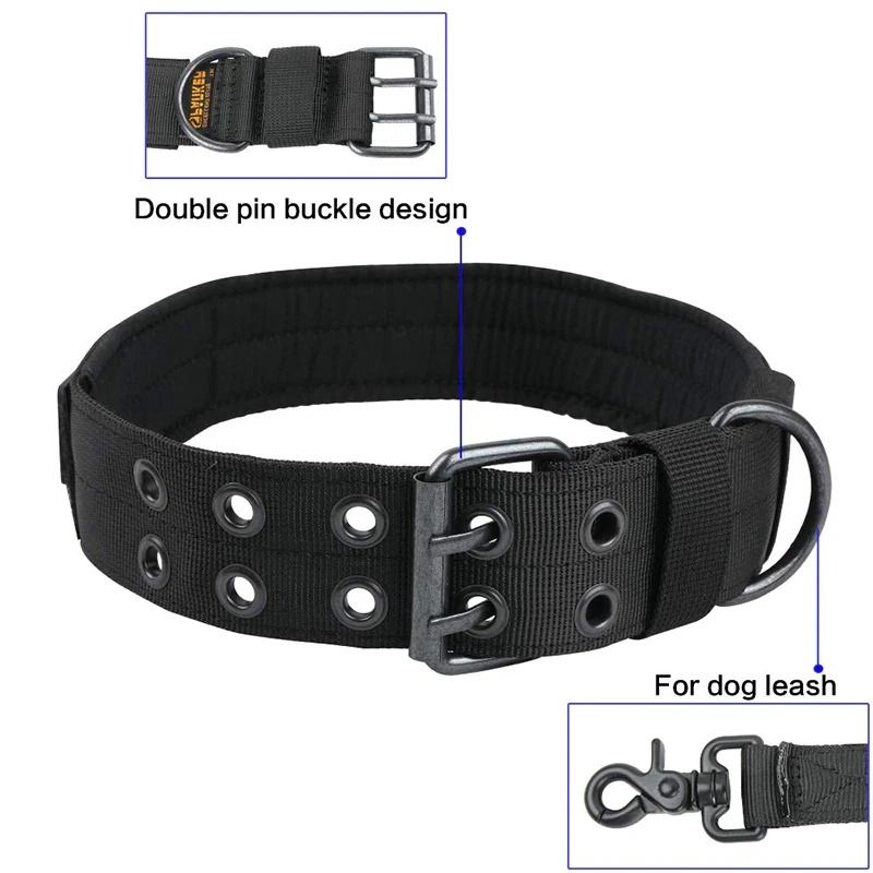 Heavy Duty Tactical Dog Collar For Large Breeds MilitaryGrade K9 Collar With Metal Buckle 6