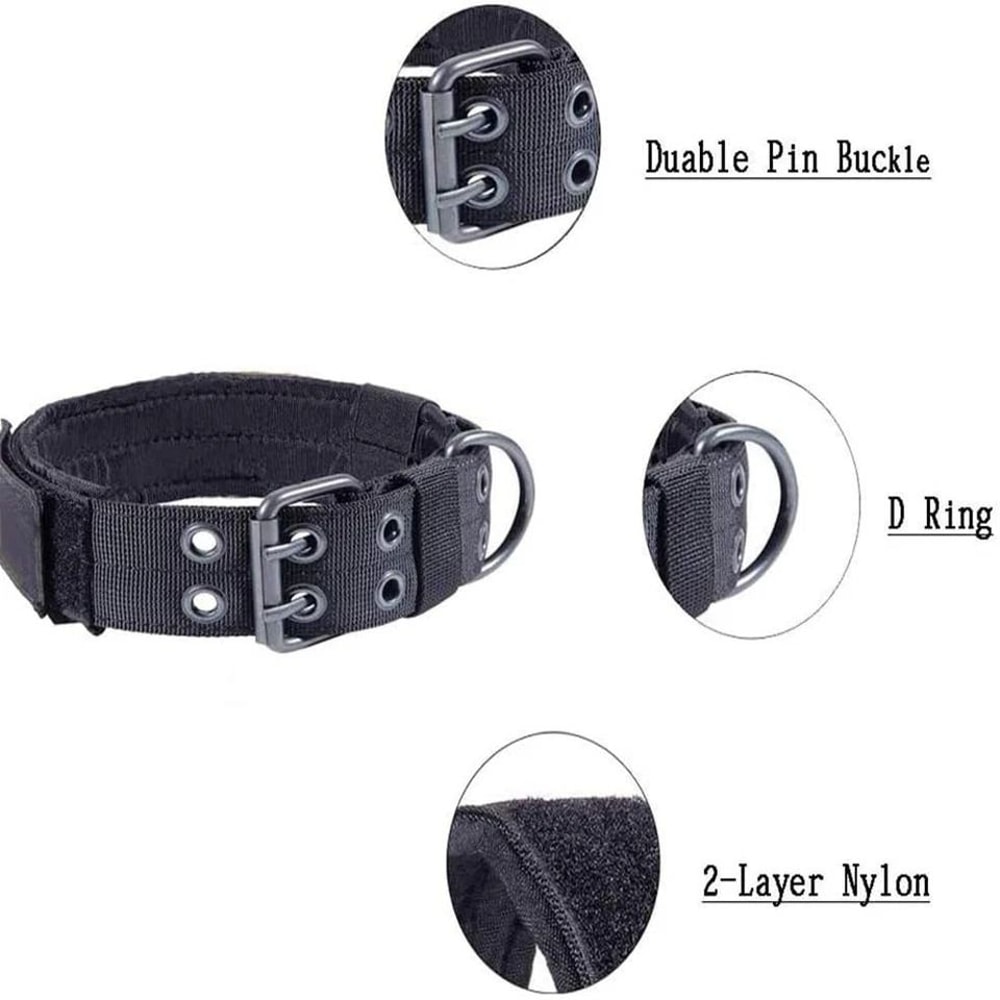 Heavy Duty Tactical Dog Collar For Large Breeds MilitaryGrade K9 Collar With Metal Buckle 8