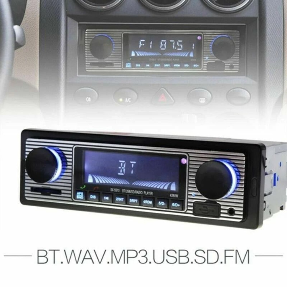 Vintage Bluetooth Car Radio FM Player With AUX USB SD Card Support 8