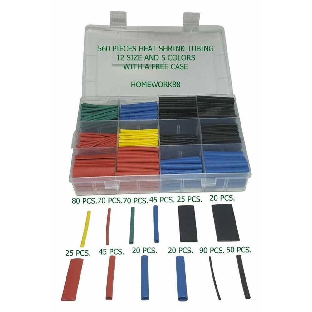 Heat Shrink Tubing Insulation Shrinkable Tube Wire Cable Sleeve With Box 1