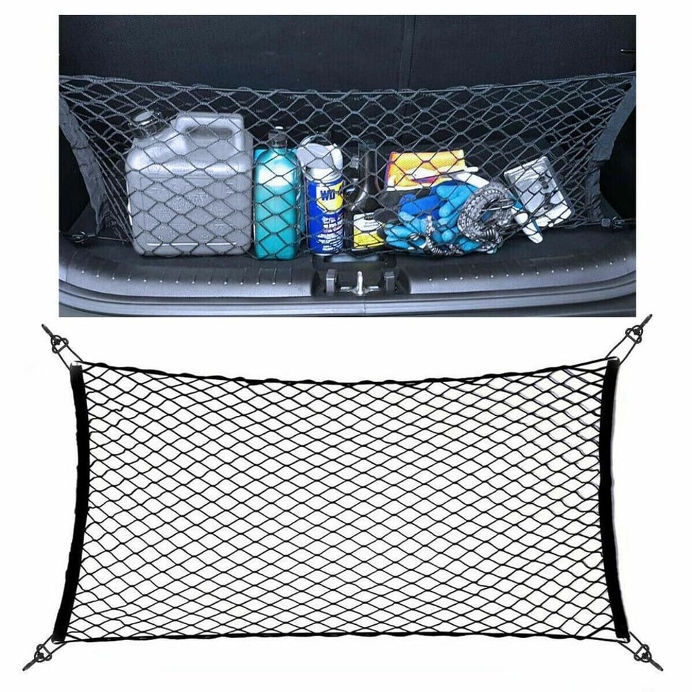 Universal Car Rear Cargo Net Organizer Stretchable Nylon Mesh For Trunk SUV 1