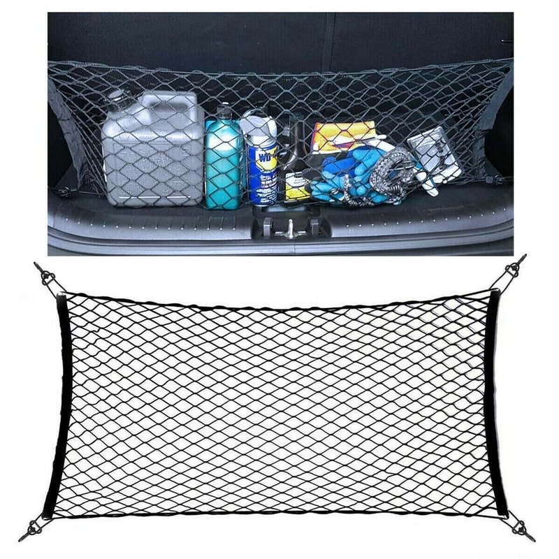 Universal Car Rear Cargo Net Organizer Stretchable Nylon Mesh For Trunk SUV 1